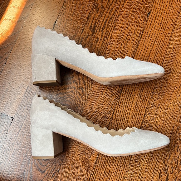 Chloe suede scallop heels - Picture 2 of 5